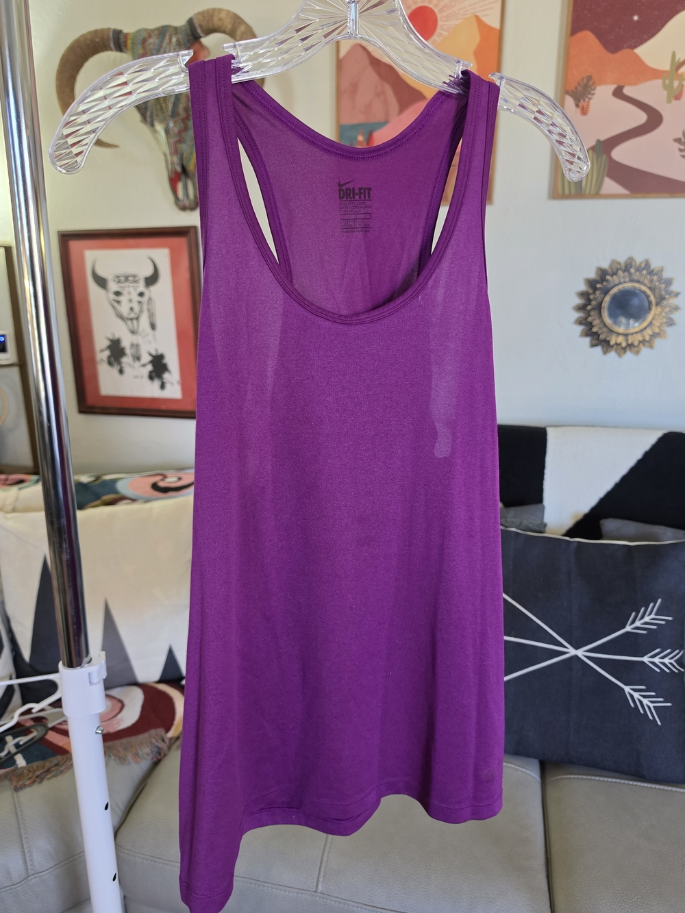 Nike Purple Racerback Dri-FIT Tank